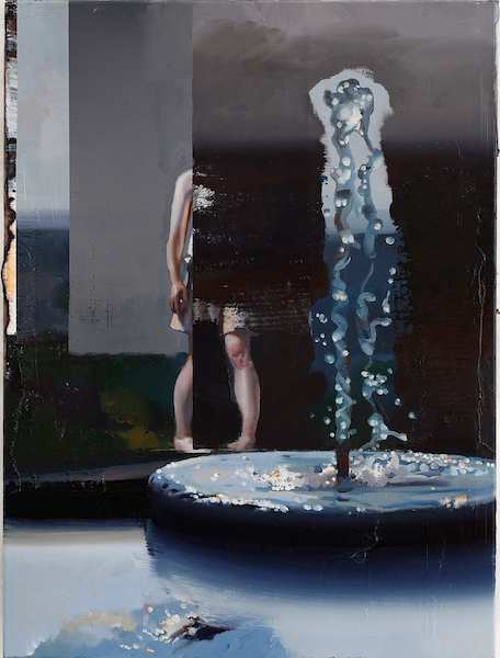 Rayk Goetze: Fontäne 2, 2021, oil on canvas, 80 x 60 cm

